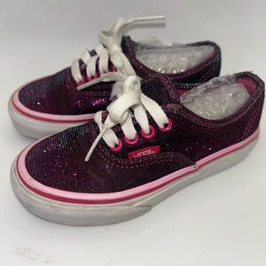 Toddler Vans Shoes Size 11 Toddler Girls Glittery Pink Iridescent Shimmer Kids
